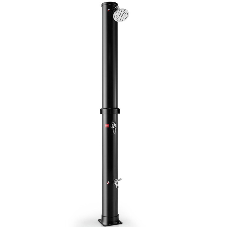 7.2 Feet Solar-Heated Outdoor Shower with Free-Rotating Shower Head - Gallery View 1 of 10