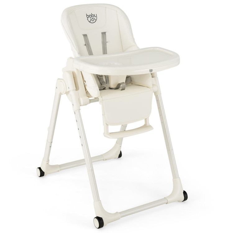 4-in-1 Baby High Chair with 6 Adjustable Heights-BeigeCostway Gallery View 1 of 10