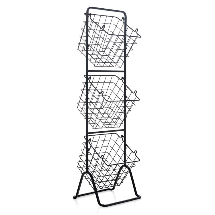 3-Tier Fruit Basket Stand with Adjustable HeightsCostway Gallery View 1 of 11