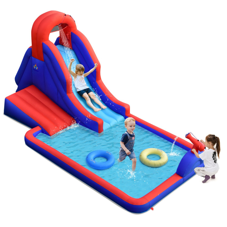 5-in-1 Inflatable Water Slide with Climbing WallCostway Gallery View 8 of 12