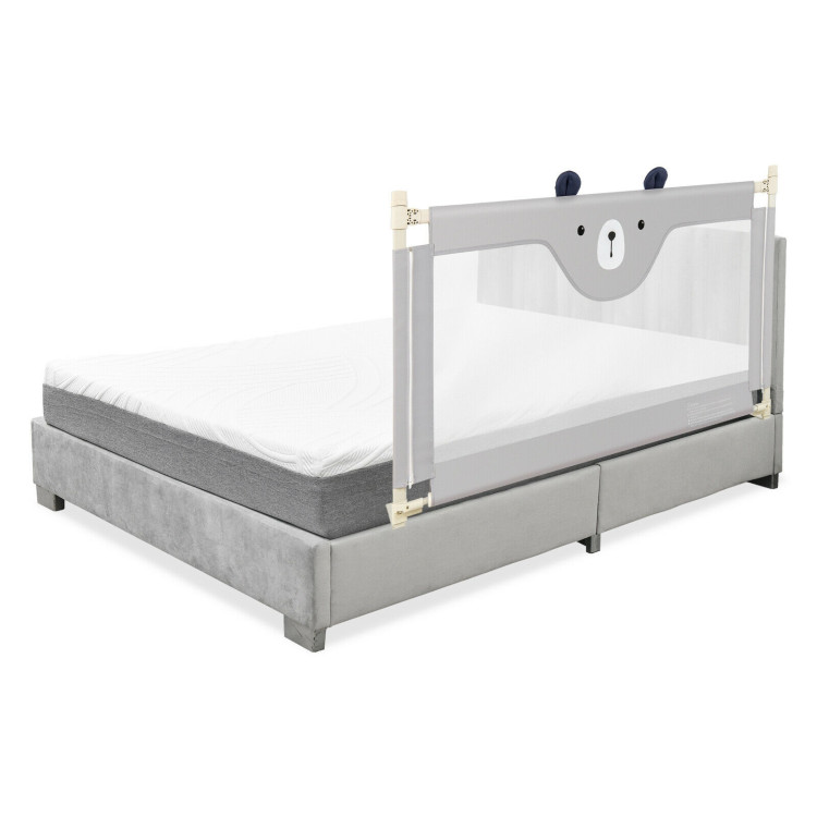 57 Inches Bed Rail for Toddlers with Double Lock-GrayCostway Gallery View 1 of 9