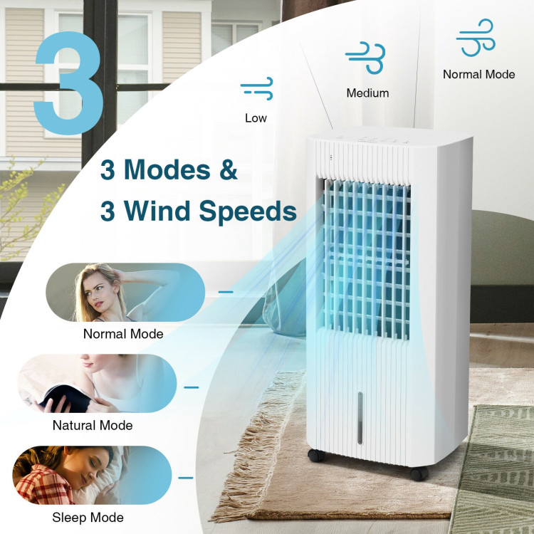 3-in-1 Evaporative Air Cooler with 3 Modes-WhiteCostway Gallery View 3 of 10