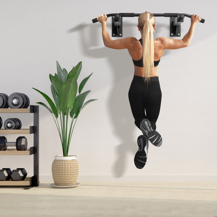 Wall Mounted Multi-Grip Pull Up Bar with Foam HandgripsCostway Gallery View 2 of 10