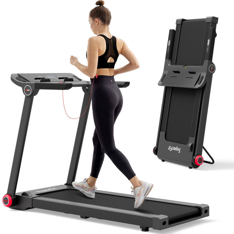3.75HP Folding Treadmill with APP and 12 Preset ProgramsCostway Gallery View 6 of 11