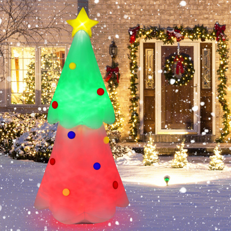 6.2 Feet Inflatable Christmas Tree with Topper Star and LightsCostway Gallery View 2 of 10