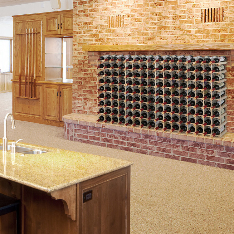 36-Bottle Wooden Wine Rack for Wine CellarCostway Gallery View 7 of 11