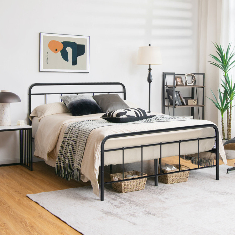 Heavy Duty Metal Platform Bed Frame with Headboard-Full SizeCostway Gallery View 1 of 10