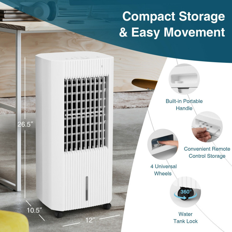 3-in-1 Evaporative Air Cooler with 3 Modes-WhiteCostway Gallery View 4 of 10