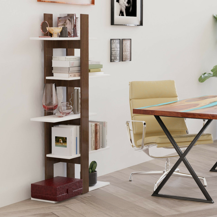 5-Tier Freestanding Bookshelf with Anti-Toppling DeviceCostway Gallery View 6 of 11