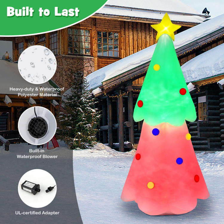 6.2 Feet Inflatable Christmas Tree with Topper Star and LightsCostway Gallery View 10 of 10
