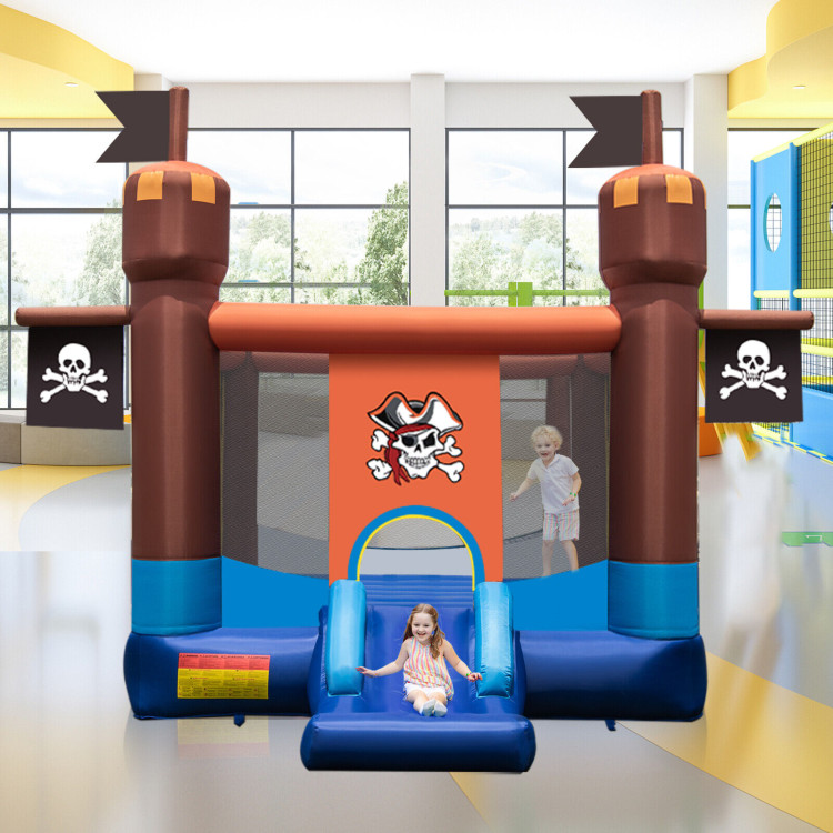 Pirate-Themed Inflatable Bounce Castle with Large Jumping Area and 735W BlowerCostway Gallery View 1 of 9