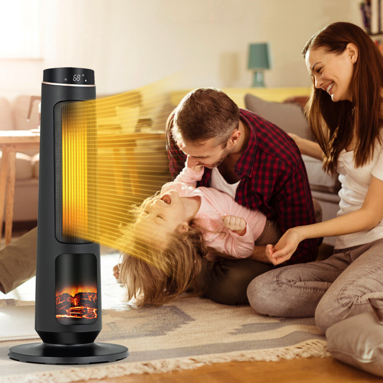 1500W PTC Fast Heating Space Heater for Indoor Use-BlackCostway Gallery View 7 of 11
