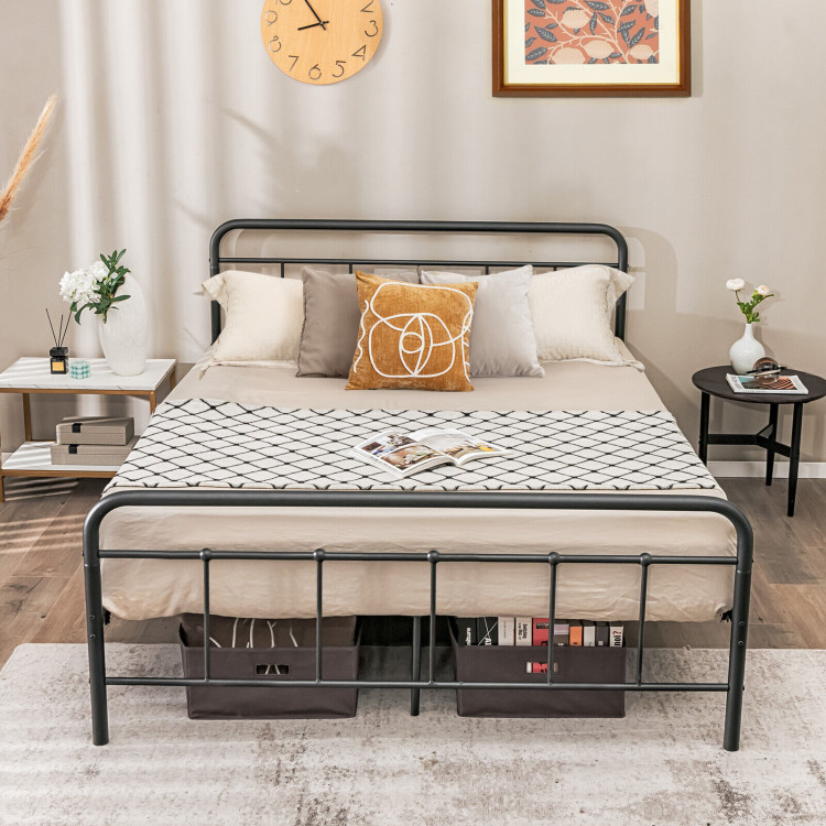Heavy Duty Metal Platform Bed Frame with Headboard-Full SizeCostway Gallery View 6 of 10