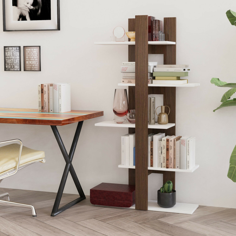 5-Tier Freestanding Bookshelf with Anti-Toppling DeviceCostway Gallery View 2 of 11