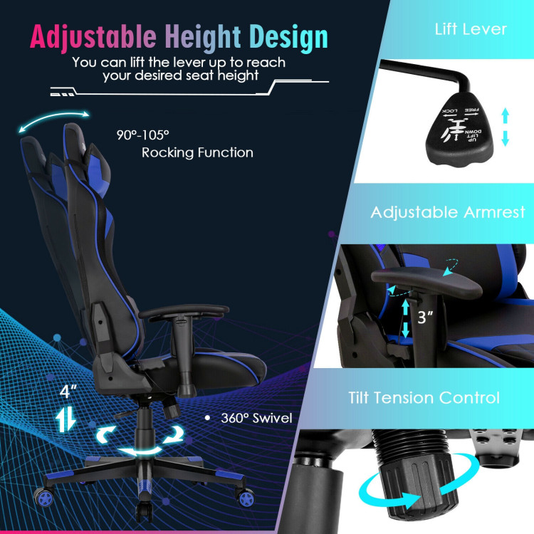 Air Cushion Gaming Chair, Executive Swivel Chair Adjustable Height