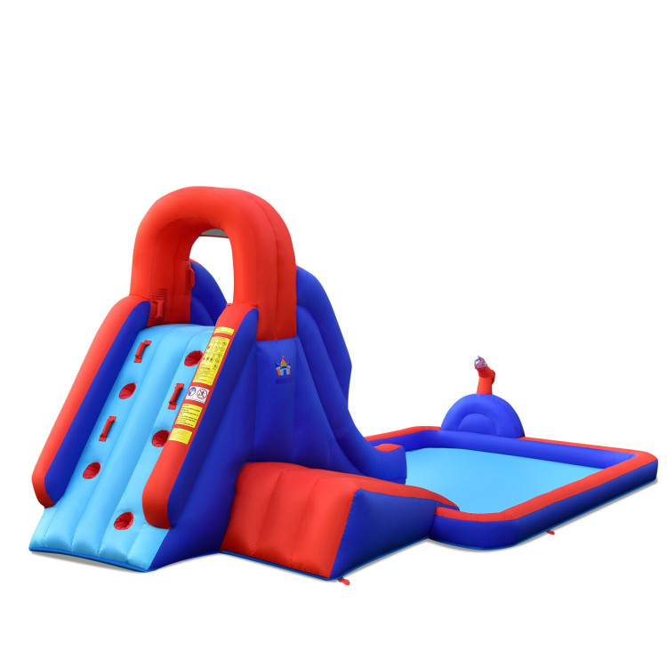 5-in-1 Inflatable Water Slide with Climbing WallCostway Gallery View 7 of 12