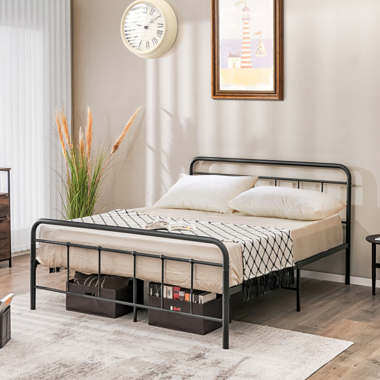Heavy Duty Metal Platform Bed Frame with Headboard-Full SizeCostway Gallery View 7 of 10