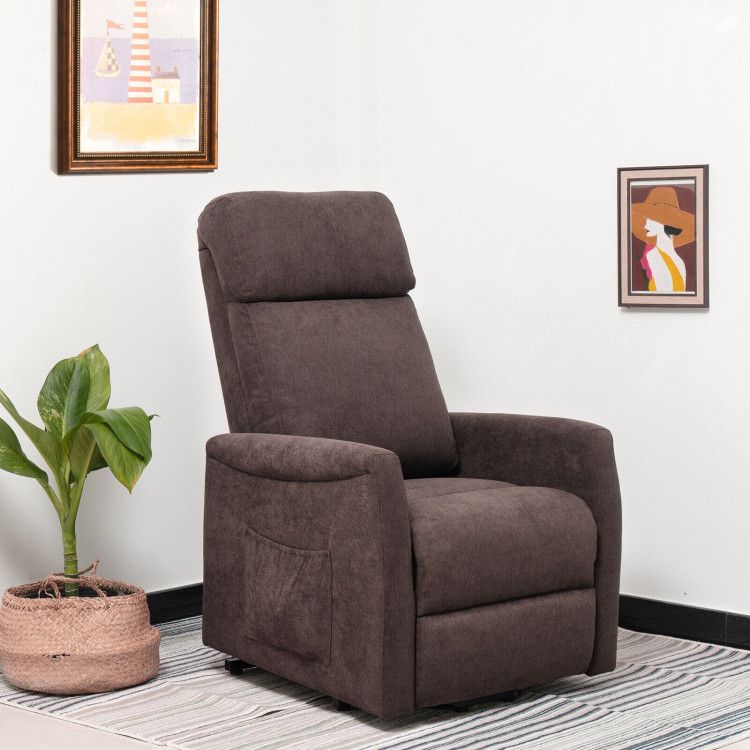 Power Lift Recliner Chair with Remote Control for Elderly-BrownCostway Gallery View 2 of 11