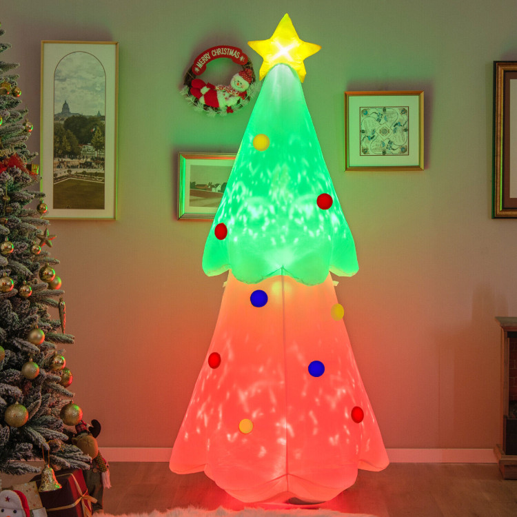 6.2 Feet Inflatable Christmas Tree with Topper Star and LightsCostway Gallery View 6 of 10