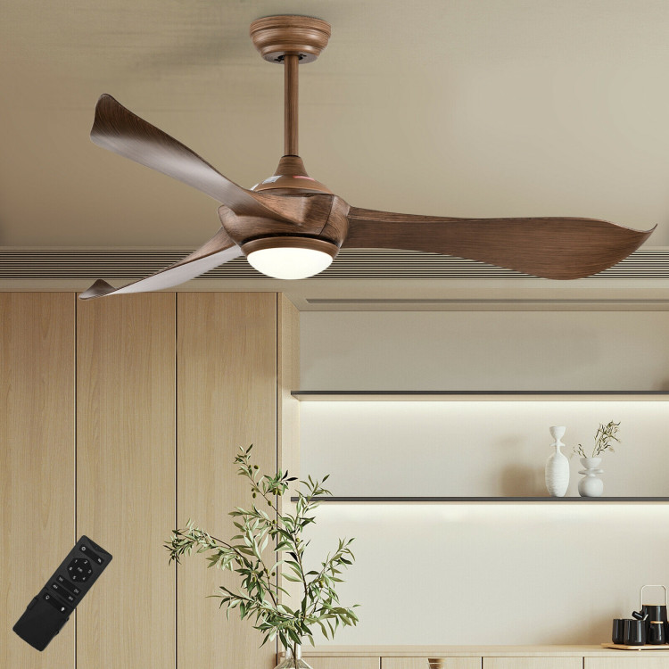 52 Inch Ceiling Fan with Light Reversible DC MotorCostway Gallery View 2 of 10