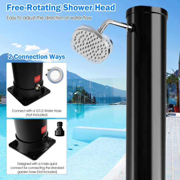 Shower Power Portable PVC Outdoor Shower - PIPEFINEPATIOFURNITURE