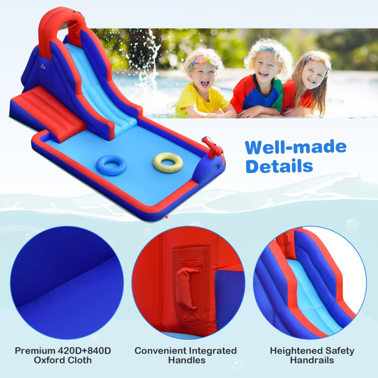 5-in-1 Inflatable Water Slide with Climbing WallCostway Gallery View 10 of 12