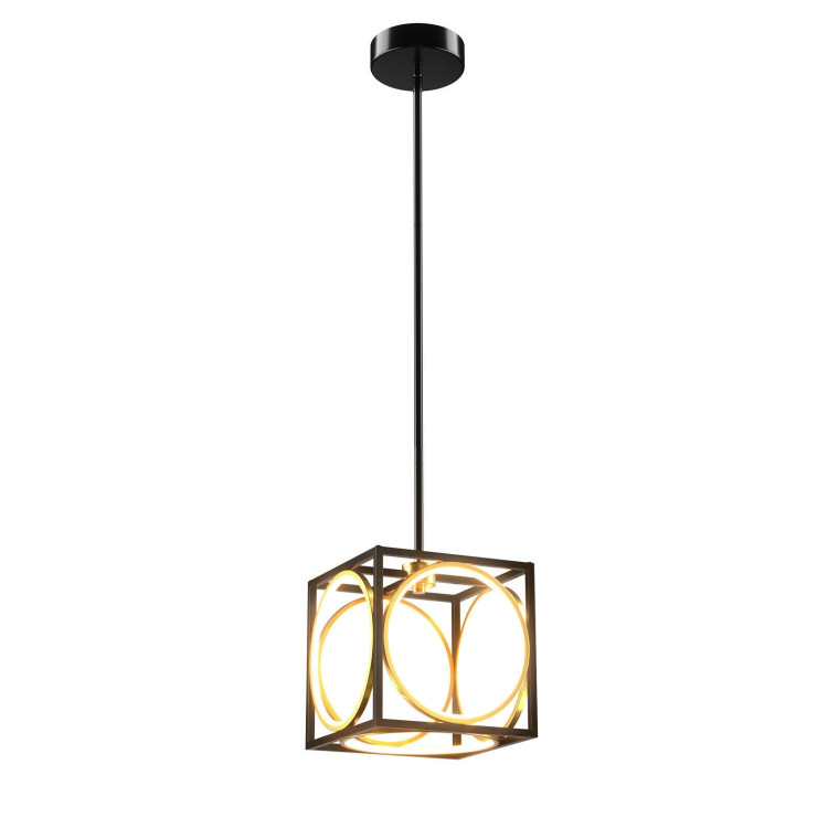 Modern LED Pendant Light with 42 Inches Adjustable Suspender-BlackCostway Gallery View 1 of 12