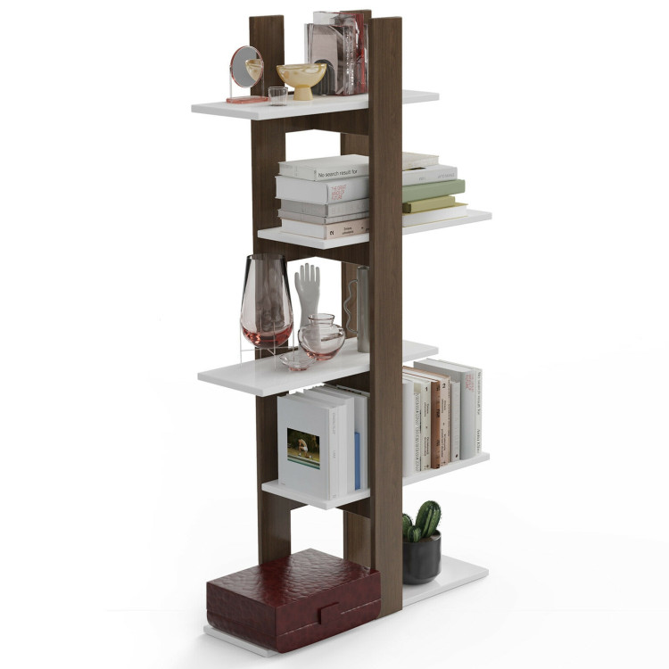 5-Tier Freestanding Bookshelf with Anti-Toppling DeviceCostway Gallery View 7 of 11