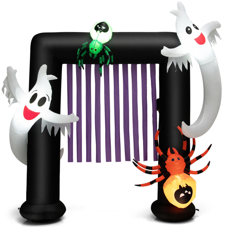 7.5 Feet Halloween Inflatable Archway Blow-up Festive Decoration for Backyard and PorchCostway Gallery View 1 of 10
