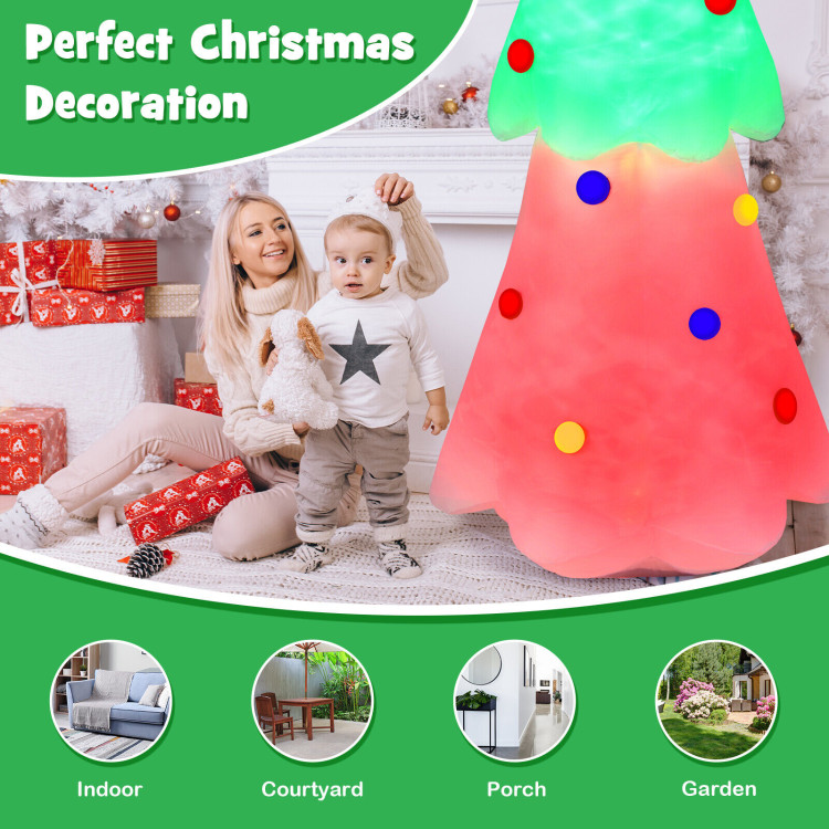 6.2 Feet Inflatable Christmas Tree with Topper Star and LightsCostway Gallery View 3 of 10