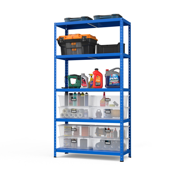 5-Tier Metal Utility Storage Rack for Free Combination-BlueCostway Gallery View 10 of 12