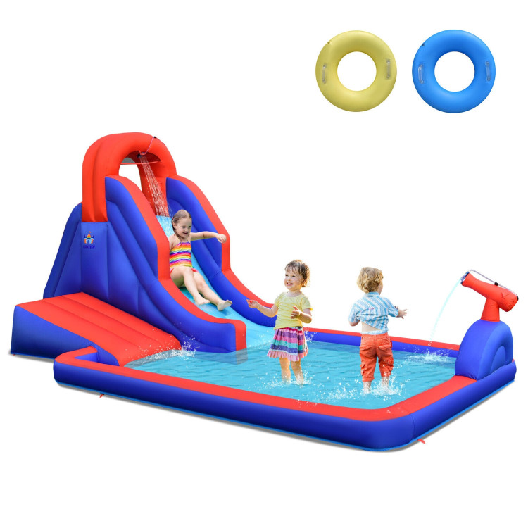 5-in-1 Inflatable Water Slide with Climbing WallCostway Gallery View 6 of 12