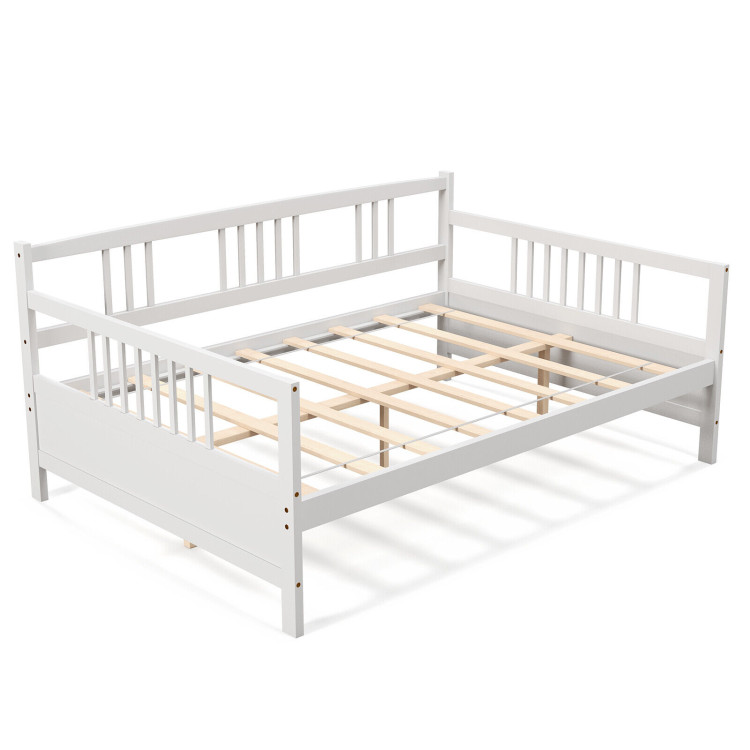 Wooden Full Size Daybed Frame with Guardrails - Gallery View 1 of 12