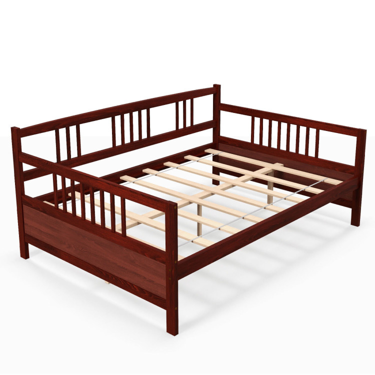 Full Size Metal Daybed Frame with GuardrailsCostway Gallery View 1 of 12