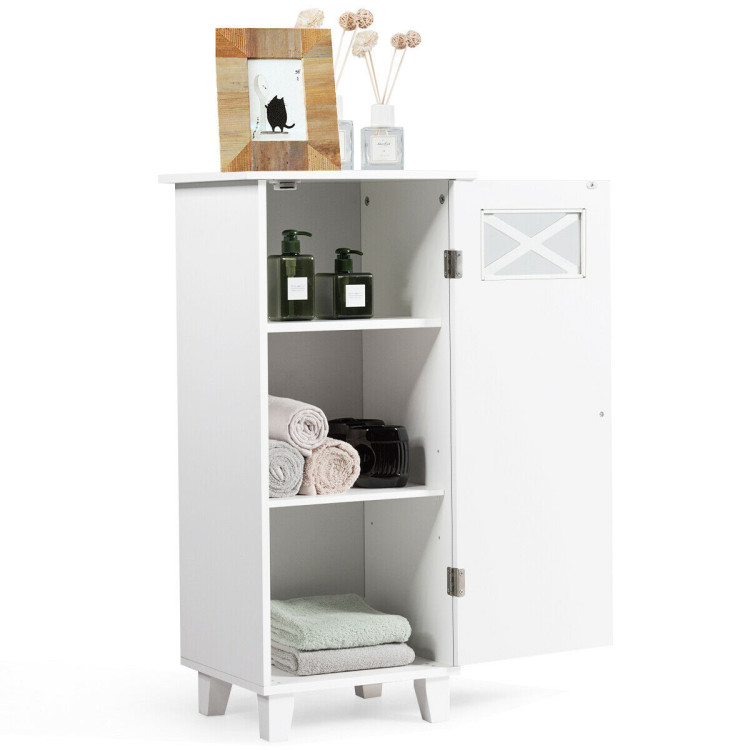 Bathroom Cabinet Free Standing Storage Side Table OrganizerCostway Gallery View 8 of 12