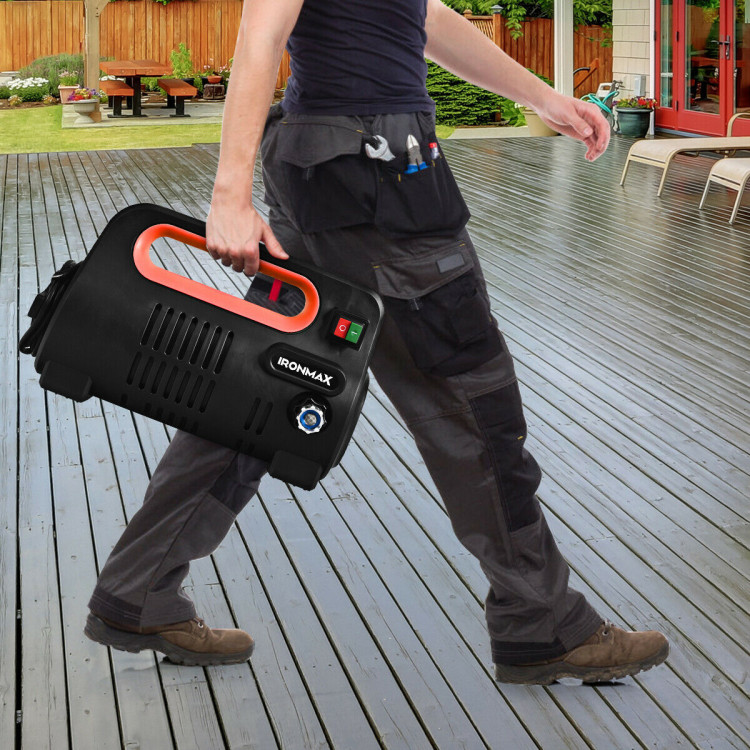 1800 PSI Portable Electric High Pressure Washer 1.96 GPM 1800 W-OrangeCostway Gallery View 2 of 11