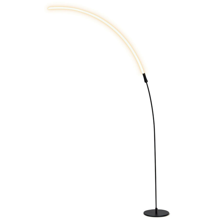 LED Arc Floor Lamp with 3 Brightness Levels-BlackCostway Gallery View 5 of 11