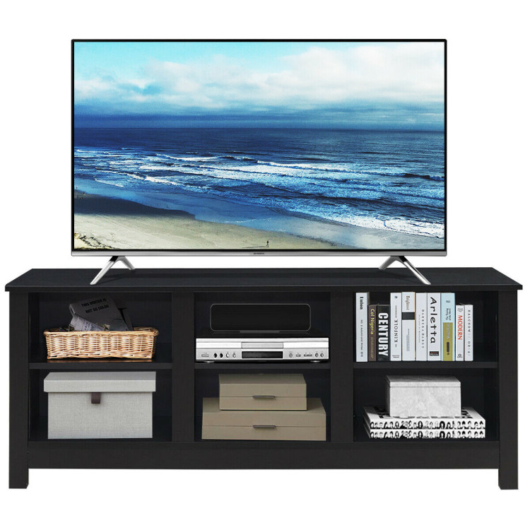 60 Inch  Entertainment TV Stand Cabinet-BlackCostway Gallery View 10 of 13