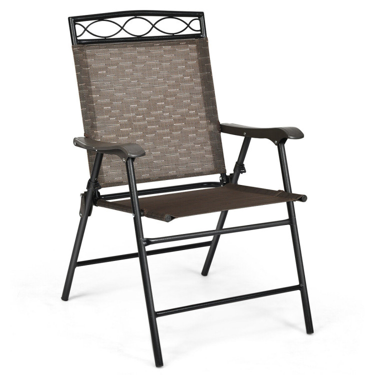 Set of 4 Patio Folding ChairsCostway Gallery View 1 of 11