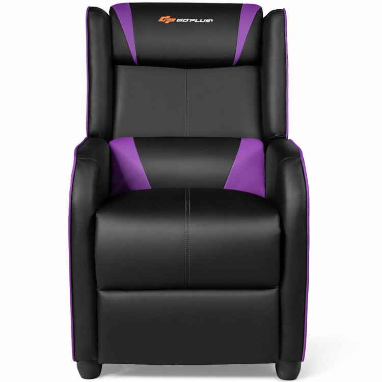Home Massage Gaming Recliner Chair-PurpleCostway Gallery View 8 of 11