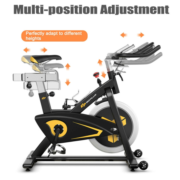 Magnetic Exercise Bike Fixed Belt Drive Indoor BicycleCostway Gallery View 5 of 12