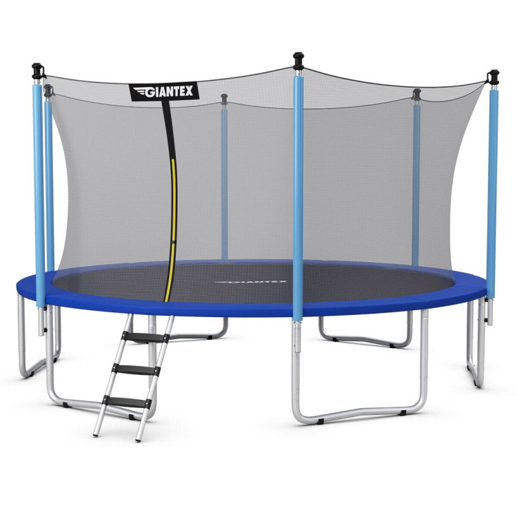 15 Feet Outdoor Bounce Trampoline with Safety Enclosure NetCostway Gallery View 8 of 11