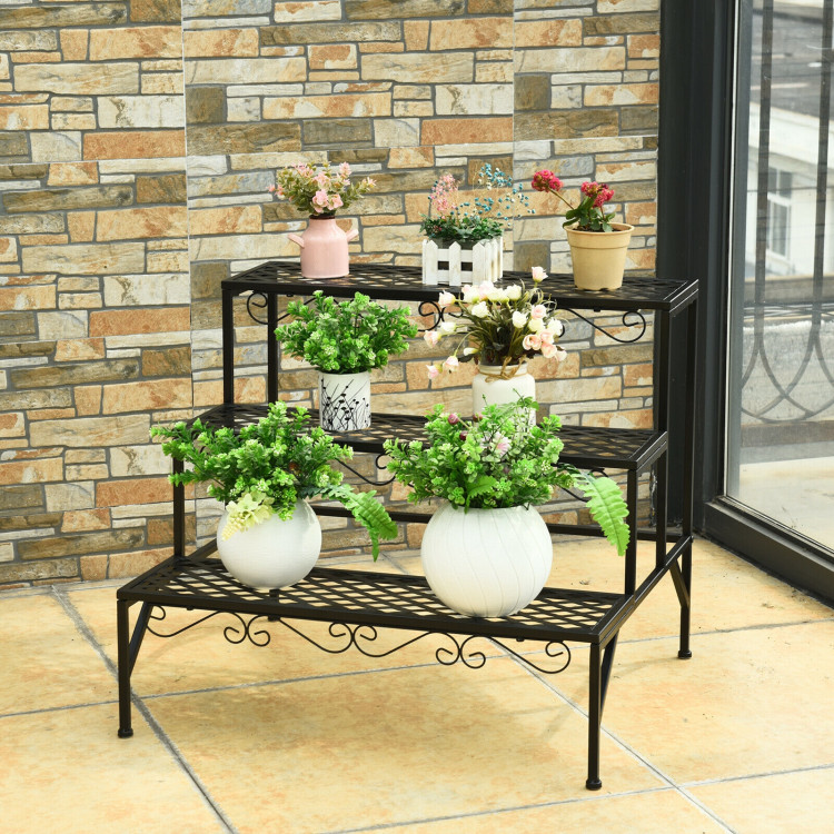 3 Tiers Metal Decorative Plant StandCostway Gallery View 7 of 10