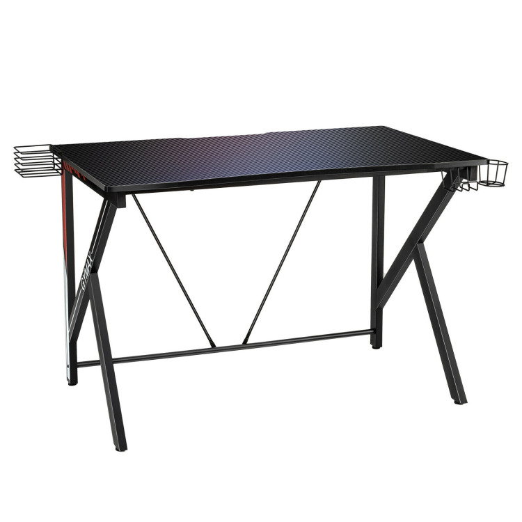 45-Inch K-Shaped Computer Gaming Desk with Cup Headphone Holder and Game StorageCostway Gallery View 1 of 11