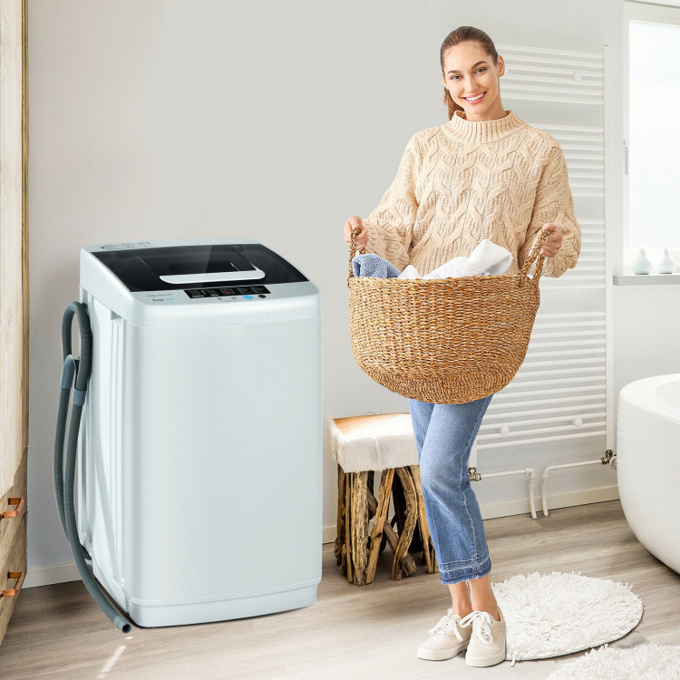 8.8 lbs Portable Full-Automatic Laundry Washing Machine with Drain PumpCostway Gallery View 6 of 12