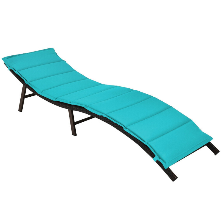 2 Pieces Folding Patio Lounger Chair - Gallery View 11 of 13