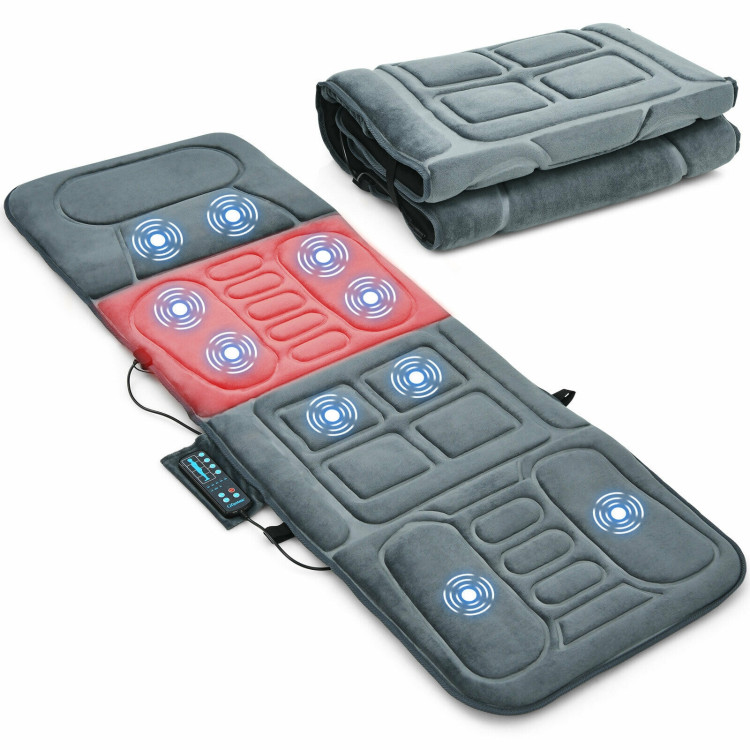 Foldable Massage Mat with Heat and 10 Vibration MotorsCostway Gallery View 9 of 12