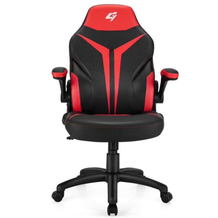 Height Adjustable Swivel High Back Gaming Chair Computer Office Chair-RedCostway Gallery View 7 of 12
