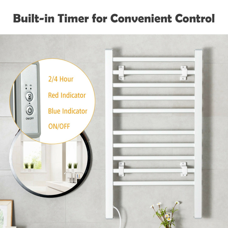 2-in-1 150W Freestanding and Wall-mounted Towel Warmer Drying Rack with TimerCostway Gallery View 8 of 12