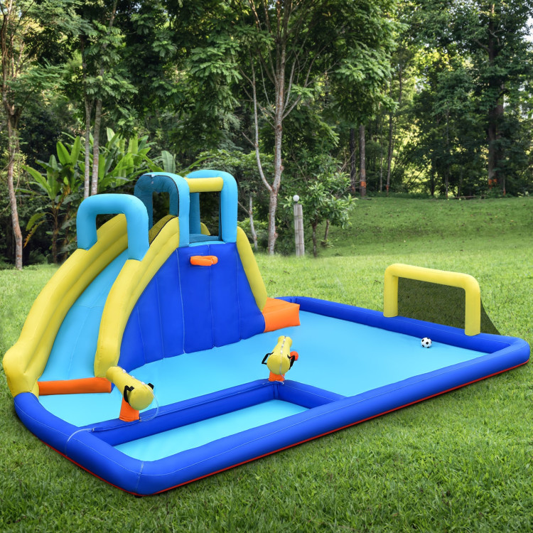 6-in-1 Inflatable Water Slide Jumping House without BlowerCostway Gallery View 8 of 15